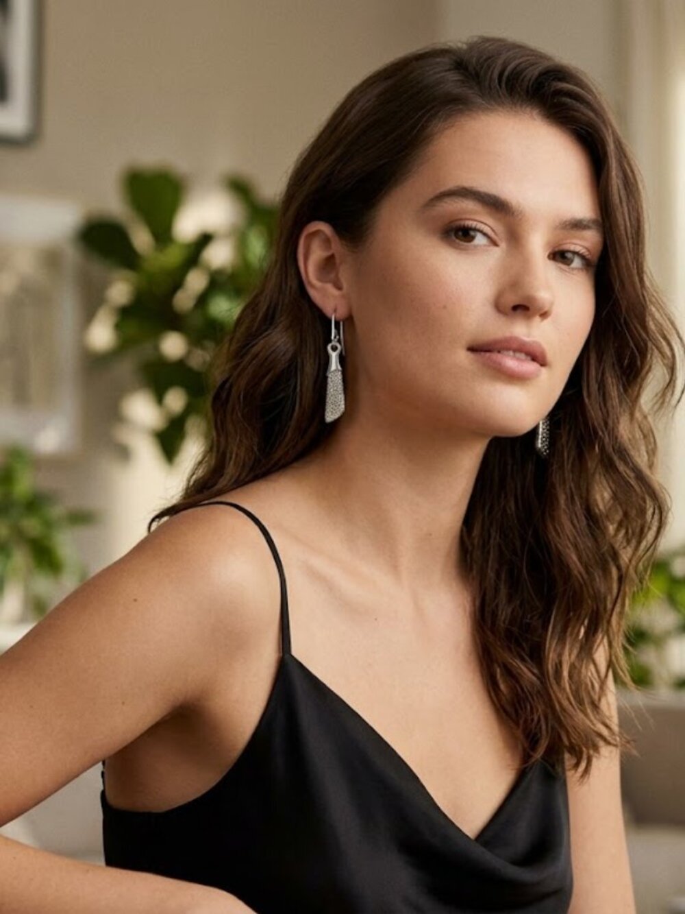 Swarovski Dangle Cathy Earrings Pierced‎
